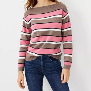 [RESERVED] NWT Ann Taylor Petite Striped Boatneck Sweater - XS Petite